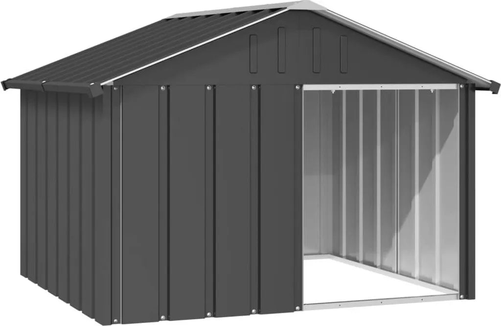  VidaXL Hundehütte Anthrazit 116,5x103x81,5 Cm Verzinkter Stahl