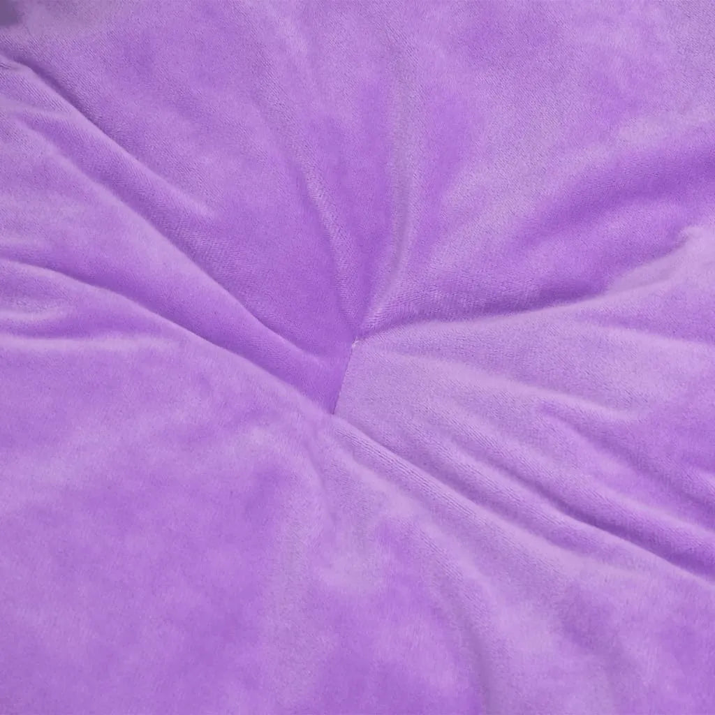  VidaXL Hundebett Schwarz-Violett 99x89x21 Cm Plüsch Und Kunstleder