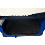  Hundetransportbox Transportbox Reisetasche Transporttasche Gr. XXL Hundebox Blau