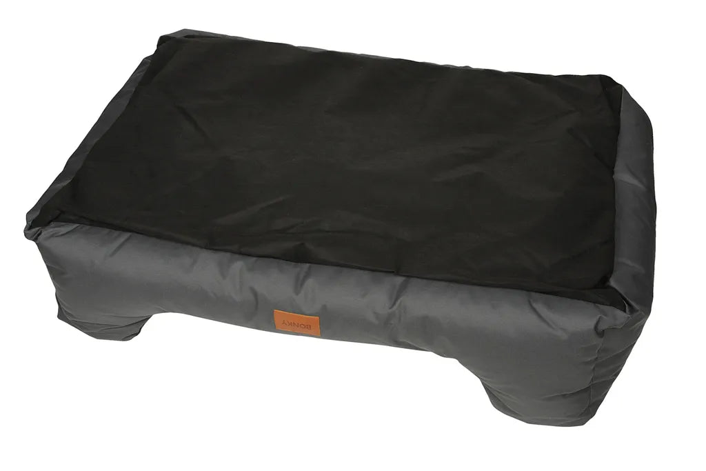  Bonky Hundebett Hundekissen Tierbett Hundesofa Für Kleine Und Grosse Hunde Hundekorb Schlafplatz - Bezug Abnehmbar Und Abwaschbar - 117 X 80 Cm [Größe: XXL] - Grau