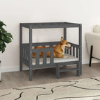  VidaXL Hundebett Grau 95,5x73,5x90 Cm Massivholz Kiefer