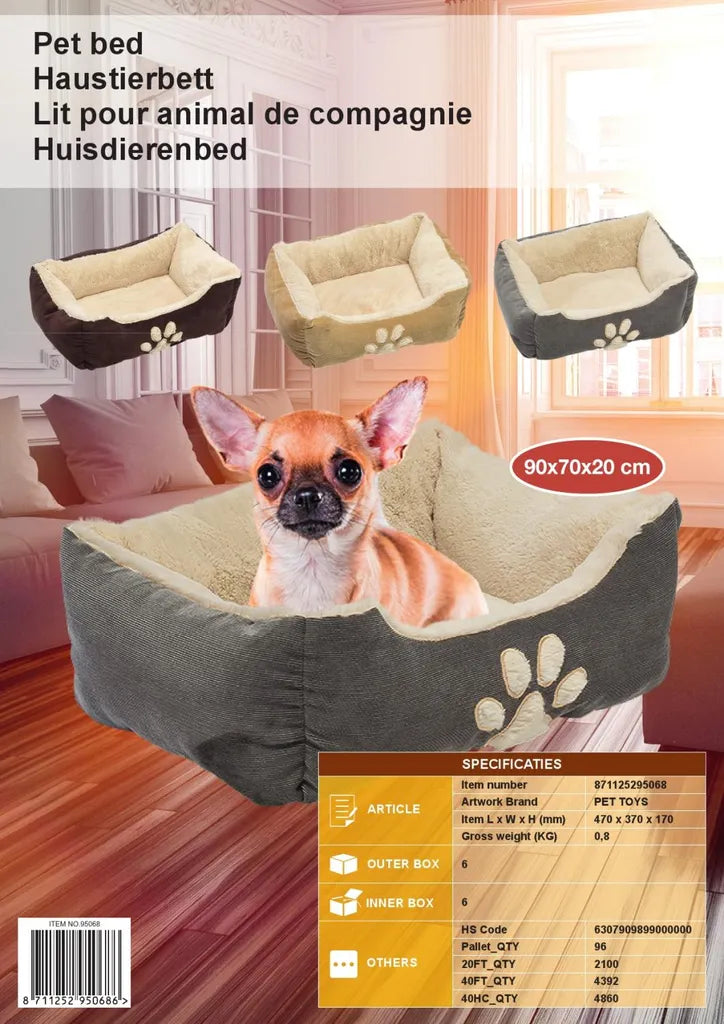  Pet Comfort Animal Cushion Haustierbett 47x37x17cm
