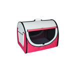  Mobile Hundehütte Hütte Gepolstert Faltbar Transport Hund Beige/Rot 1039-M/1276