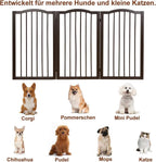  COSTWAY Absperrgitter Hunde, Schutzgitter Kieferholz Flexibel, Treppengitter Hundeabsperrgitter Tuerschutzgitter