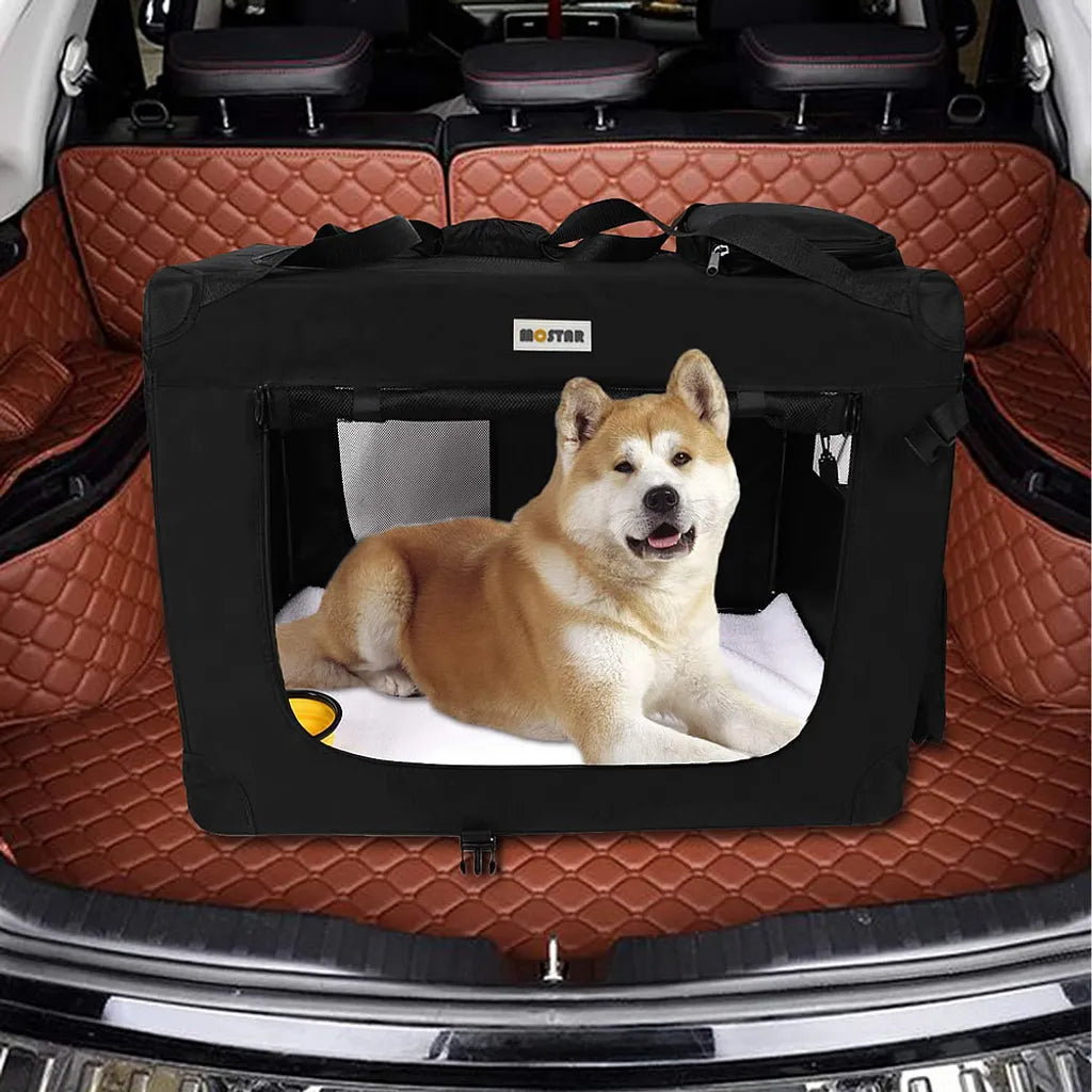 Mucola Hundebox L - 70 X 50 X 52 Cm Transportbox Hundetransportbox Faltbar Katzentransportbox Hundetasche