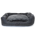  Waschbares Hundebett Mit Wendekissen, Größe L - Grau - 90*70 Cm