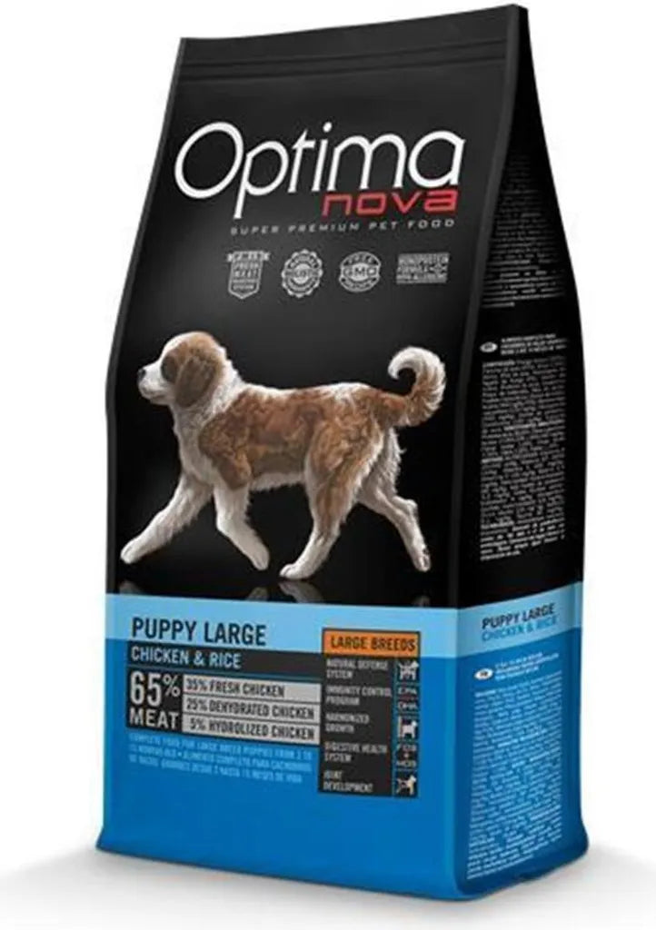  Optimanova Puppy & Junior (Large) Hühnchen & Reis / Hund 12 Kg