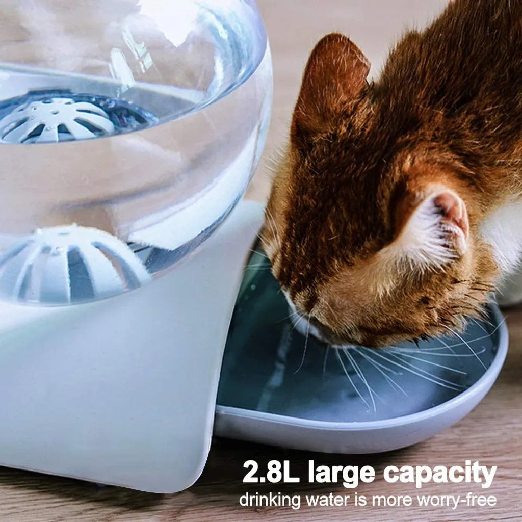  Katzen Trinkbrunnen, Katzenbrunnen Organischer Filter Leise Rutschfest Hunde Und Katzen Automatisch Leise Haustier Wasserbrunnen Wasserspender Mit Aktivkohlefilter 2.8L