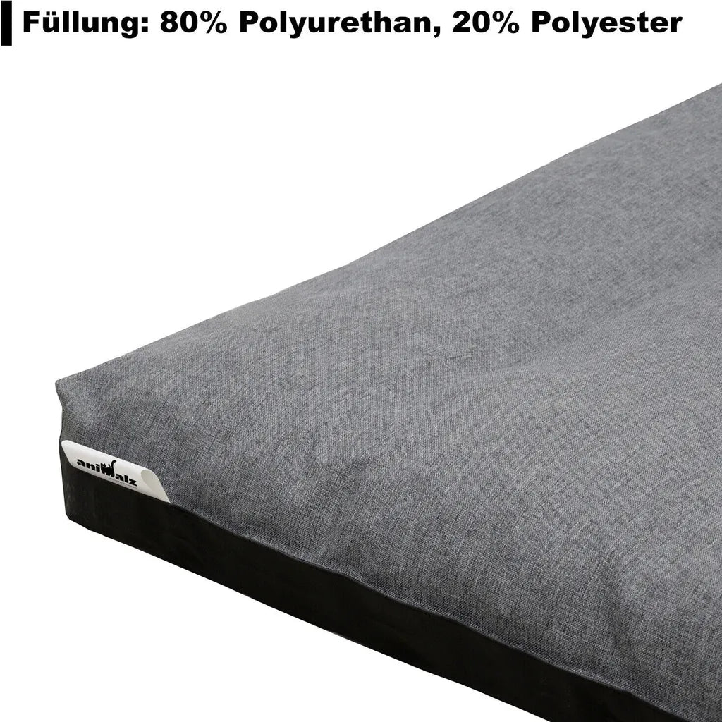  Hundebett Katzenbett Hundekorb Hundekissen Schlafplatz Tierbett Katzenorb Größe: Grau XXL - 120 X 80 X 14 Cm