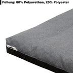  Hundebett Katzenbett Hundekorb Hundekissen Schlafplatz Tierbett Katzenorb Größe: Grau XXL - 120 X 80 X 14 Cm