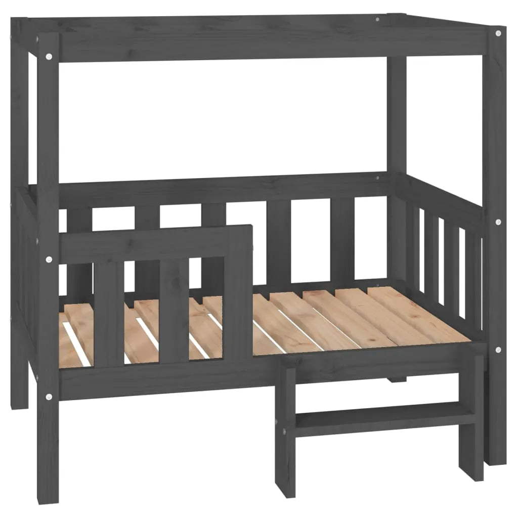  VidaXL Hundebett Grau 95,5x73,5x90 Cm Massivholz Kiefer