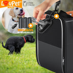  LOVPET® Hundebox Hundetasche Transportbox 2in1 Hunde & Katzentasche Hundetransportbox Inkl. Pet-Kissen + 3x Beutelrollen + Napf 44x31x36xm Transporttasche Für Haustiere, Haustiertransportbox, Farbe:Anthrazit