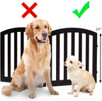  COSTWAY 2-teiliges Absperrgitter Hunde, Schutzgitter Holz Klappbar, Treppengitter Hundeabsperrgitter Türschutzgitter, Braun