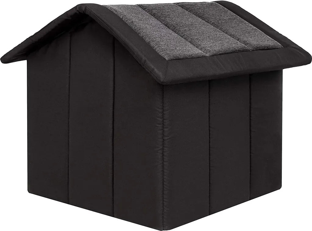  Hundebett Katzenbett Hundehaus Hundeecke Schlafplatz Hundekorb Hund Haus Hundehütte Ruhebereich Zwinger Tierheim INARI R4: 60 X 55 X 60 Cm Schwarz