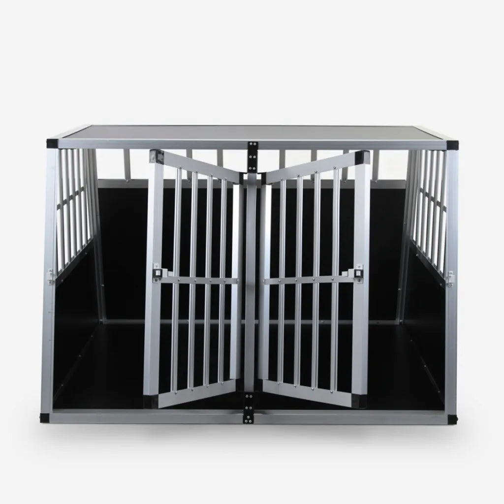  Doppelter Starrer Hundeträger Aluminiumkäfig 104x91x69cm Skaut XLHöhe (cm): 69, Breite (cm): 104, Tiefe (cm): 91, Zusammensetzung: ALUMINIUM, MDF, MELAMINE, Modelle: SKAUT XL