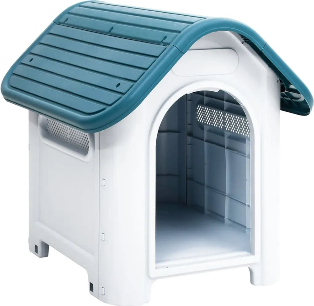  VidaXL Hundehütte Blau 59x75x66 Cm Polypropylen