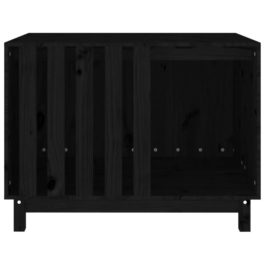  VidaXL Hundehütte Schwarz 90x60x67 Cm Massivholz Kiefer