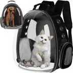  RUCKSACKTRANSPORTER FÜR CAT SPACE BACKPACK | Haustierträger Transparenter Rucksack Tragbare Hunde Und Katzen Outdoor-Tragetasche Atmungsaktives Kapsel-Design 180-Grad-Besichtigung Für Haustiere Reisen, Gehen