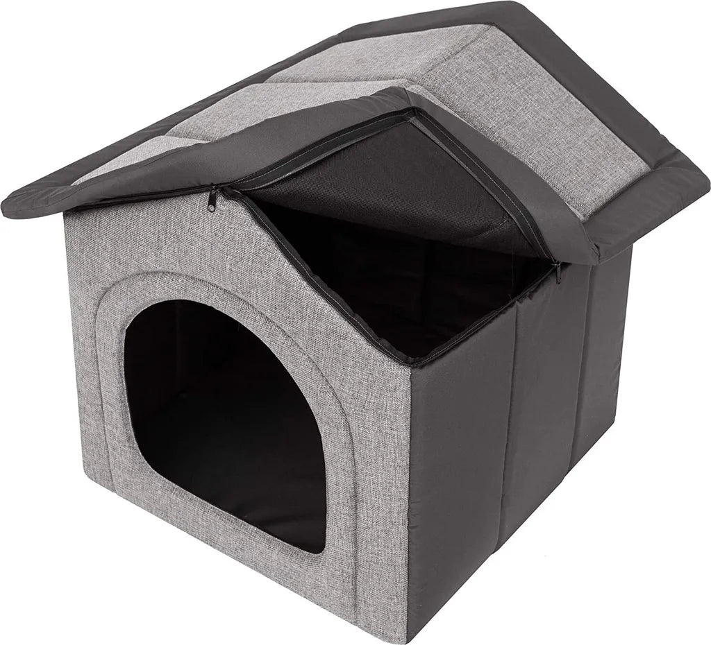  Hobbydog Hundehaus Hundehöhle Hundehütte Stoff INARI Tierhaus Hellgrau Graphit R2: 44 X 38 X 45 Cm