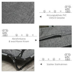  PawHut Hundesofa 2 In 1 Haustiersofa Und Hundeliege Katzensofa Erhöhtes Hundebett Schlafplatz Für Katzen Hunde Abnehmbar Oxfordstoff Grau 80 X 59 X 36 Cm
