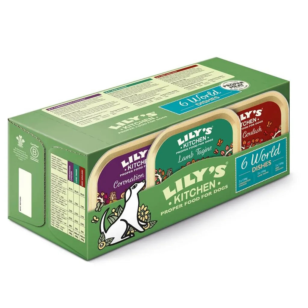 Lily's Kitchen Lilys Kitchen Dog World Dishes Schalen Multipack (6x150g) (Menge: 4 Je Bestelleinheit)