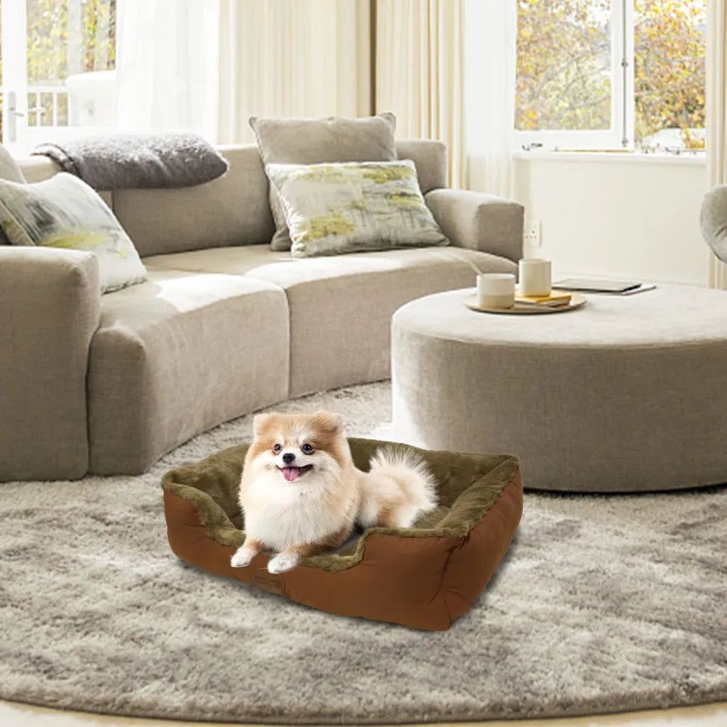  Hundebett, Grosse Hunde Körbchen, Hundesofa, Hundekissen, Hundekorb Bezug Waschbar, M 75 * 50cm
