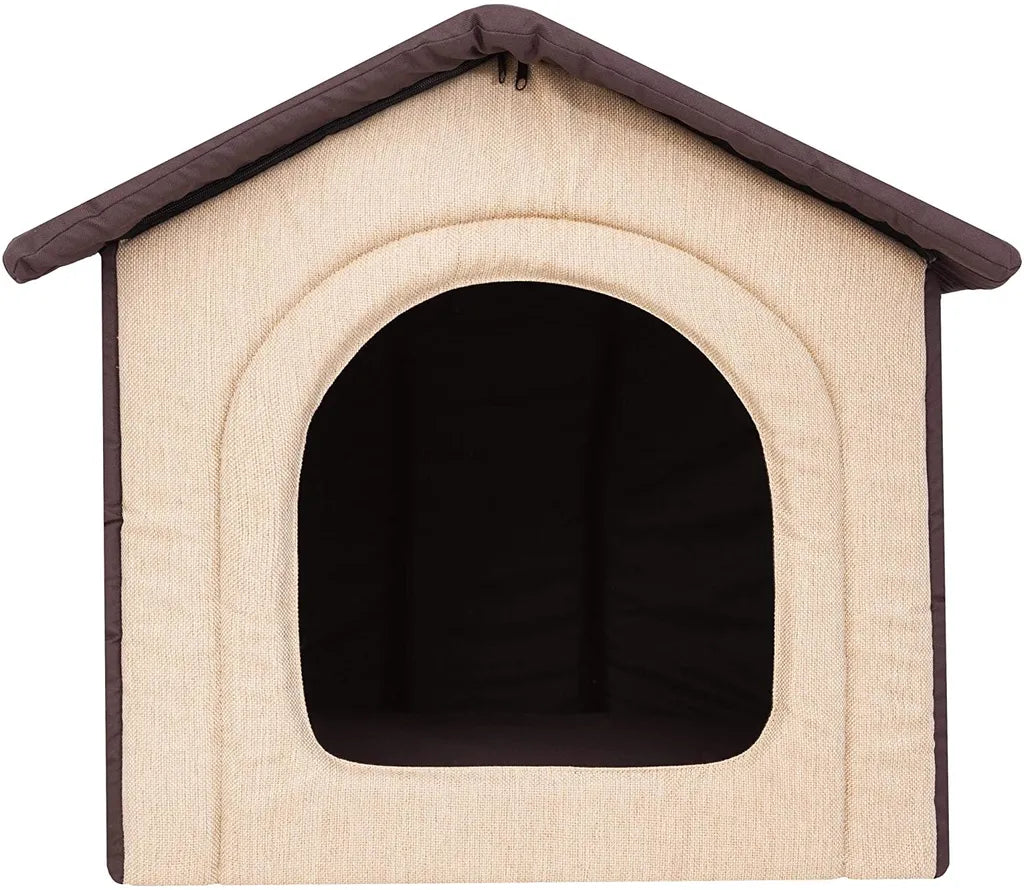  Hobbydog Hundehaus Hundehöhle Hundehütte Stoff INARI Tierhaus Beige Braun R2: 44 X 38 X 45 Cm