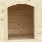  PawHut Hundehütte Hundehaus Faltbar Haustierhaus Katzenhaus Massivholz Natur 78 X 51 X 62 Cm