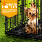  TRESKO® Hundekäfig 77x48x54cm Metall Transportkäfig Auto Hundebox Transportbox Faltbar Drahtkäfig