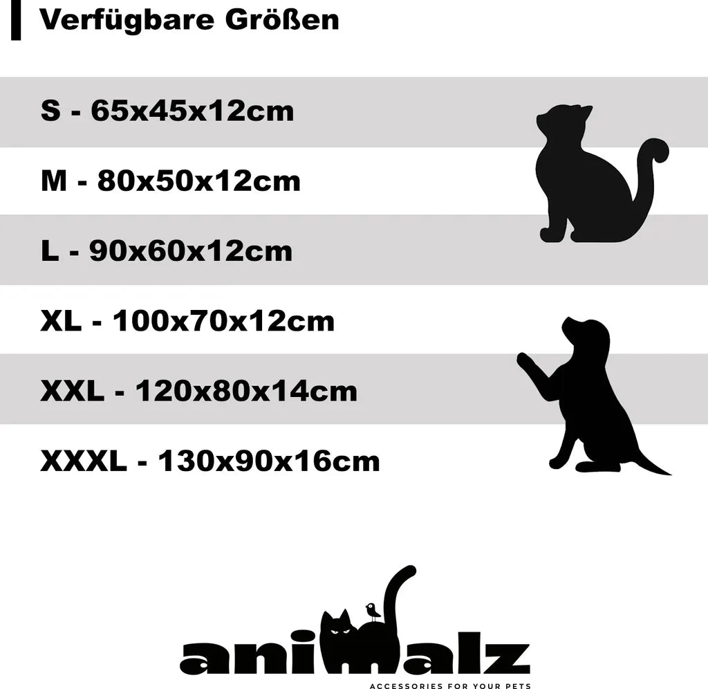  Hundebett Katzenbett Hundekorb Hundekissen Schlafplatz Tierbett Katzenorb Größe: Grau XXL - 120 X 80 X 14 Cm